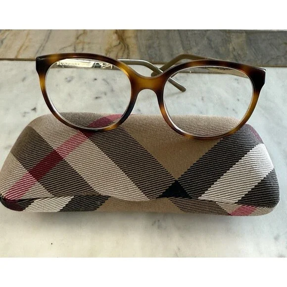 BURBERRY B 2142 3316 51-17 140 Havana With A Case Authentic Hard To Find - Picture 1 of 14